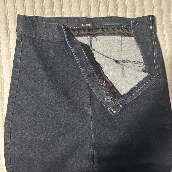 Express Women’s Dark Wash Denim Pants Size 8 Regular - Picture 3 of 16